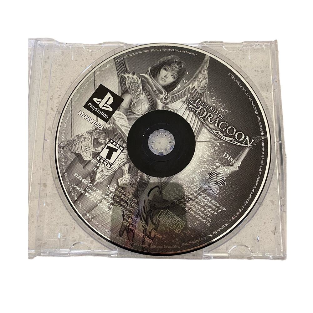 Legend of Dragoon Playstation PS1 Disc 3 Only Tested and Working